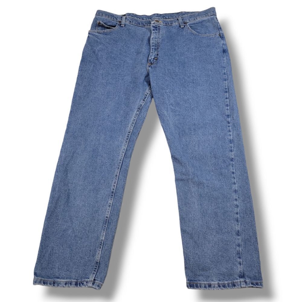 Wrangler Jeans Size 40 x 30 Men's Straight Leg Jeans Stretch Blue Denim Pants